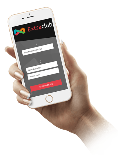 Smartphone Gestion et fidélisation des membres - Home Extraclub